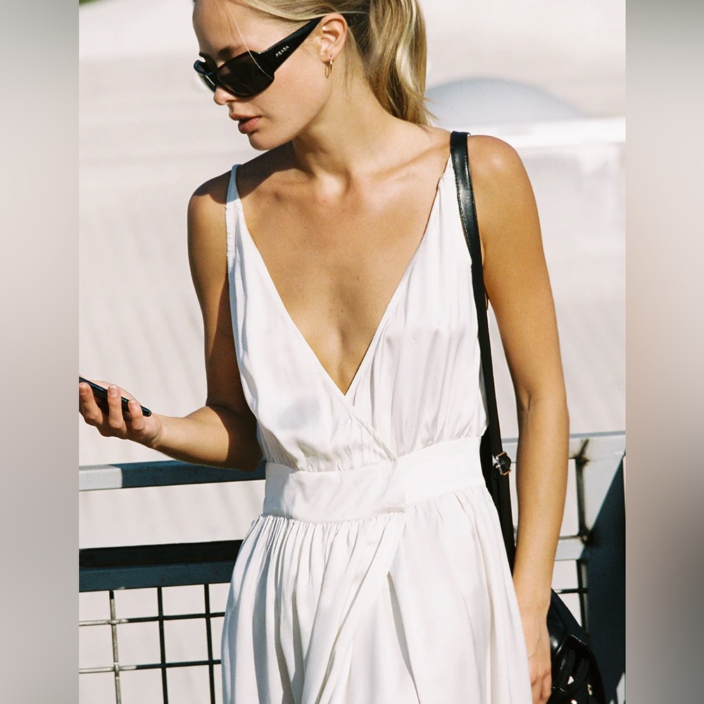 CIAO LUCIA hydra dress ivory wrap dress